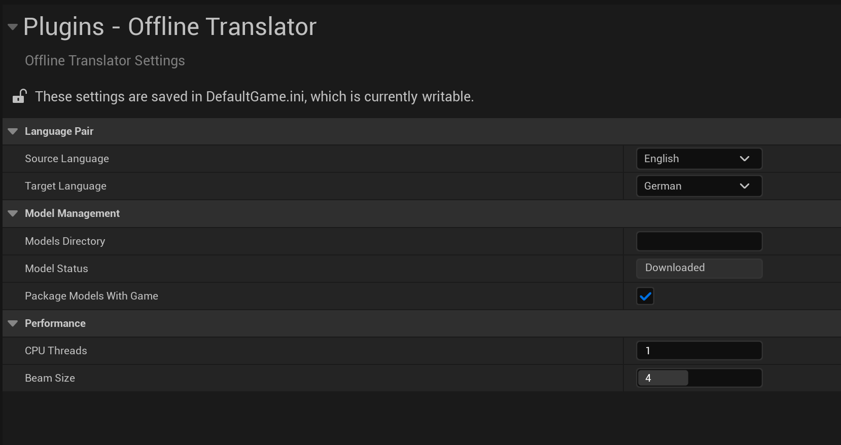 Offline Translator — Neural Machine Translation Plugin for Unreal Engine 5